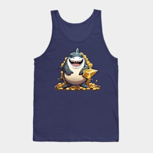 shark with piles of gold Tank Top